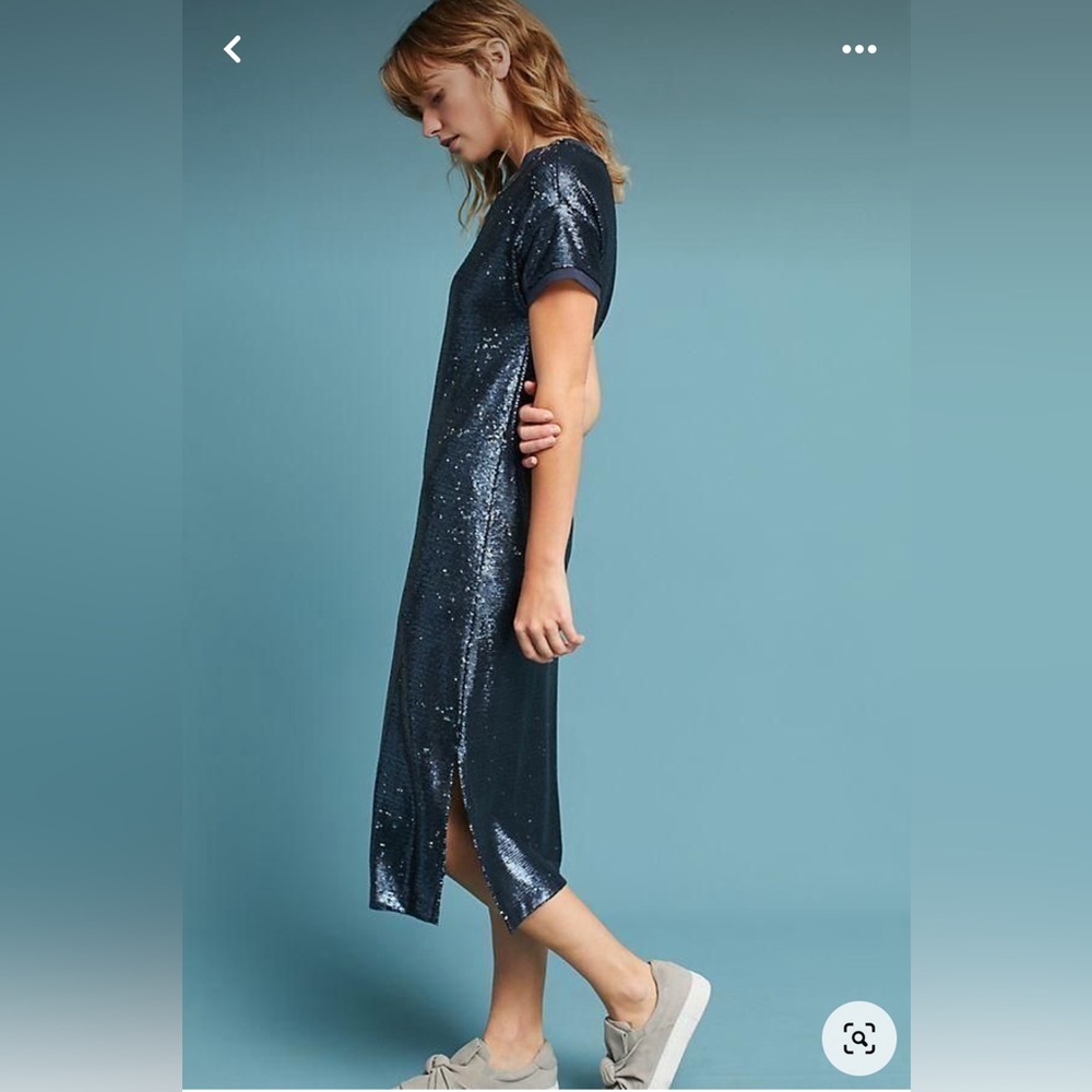 Anthropologie Moulinette Soeurs Sequin Tee Dress Dress Sz M